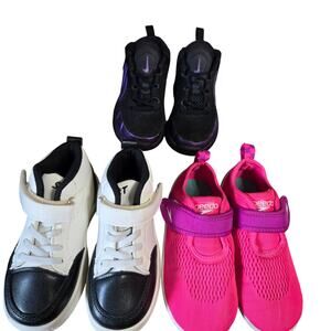 Nike + More Girl Size 9 10 Sneakers Tennis Water Shoes Bulk Lot of 3